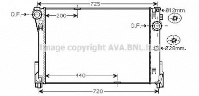 AVA QUALITY COOLING ms2591 -  Радиатор, охлаждение двигателя